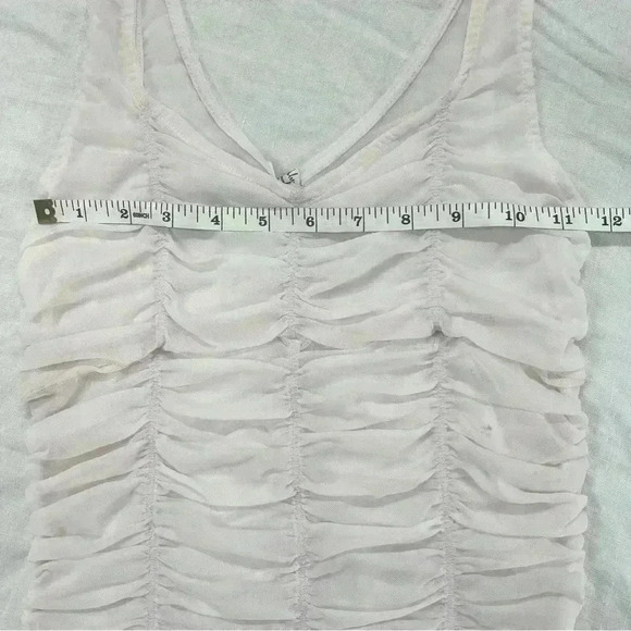 FREE PEOPLE INTIMATELY Light Pink Sheer Rouged Top Size S & L - Picture 6 of 8